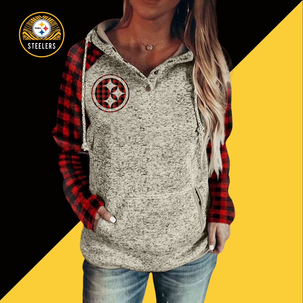 Fashion printed long sleeved Hoodie-Pittsburgh Steelers - fitnfan