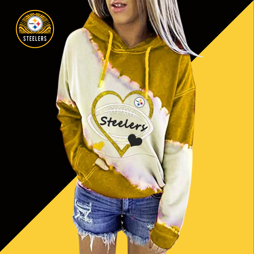 fashion patchwork printed long sleeve Hoodie-Pittsburgh Steelers - fitnfan