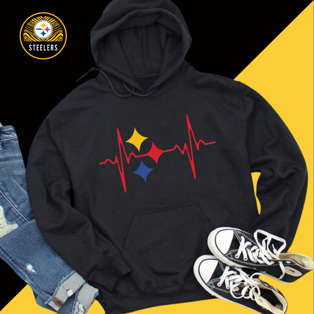 Fashion printed long sleeved Hoodie-Pittsburgh Steelers - fitnfan
