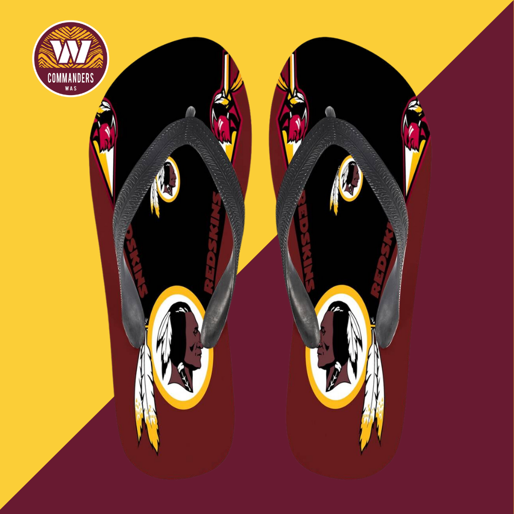 Washington Redskins Flip Flops-Washington Commanders - fitnfan