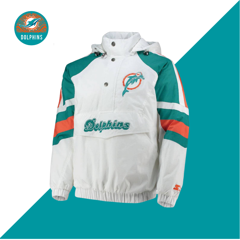 Miami Dolphinsniconico Half-Snap Hoodie Jacket-Miami Dolphins - fitnfan