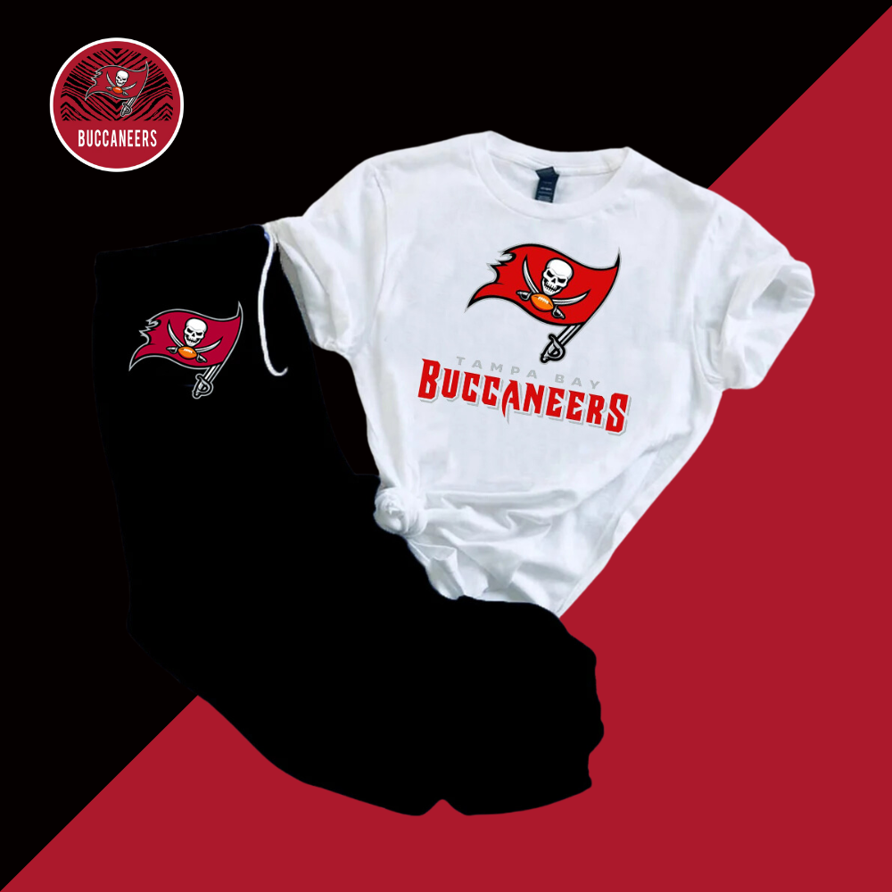 Two-piece Casual printed pants suit-Tampa Bay Buccaneers - fitnfan