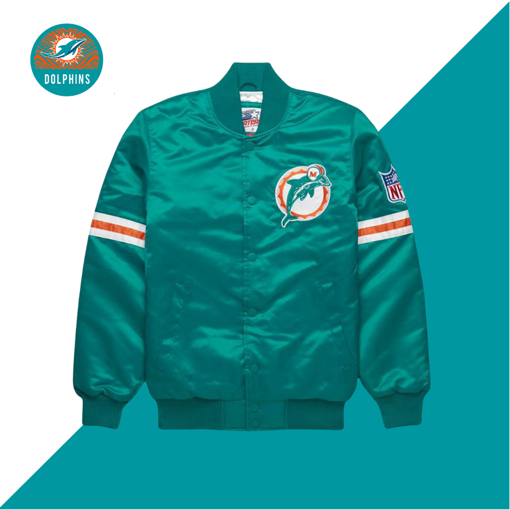 HOMAGE X Starter Miami Dolphins Gridiron Jacket-Miami Dolphins - fitnfan