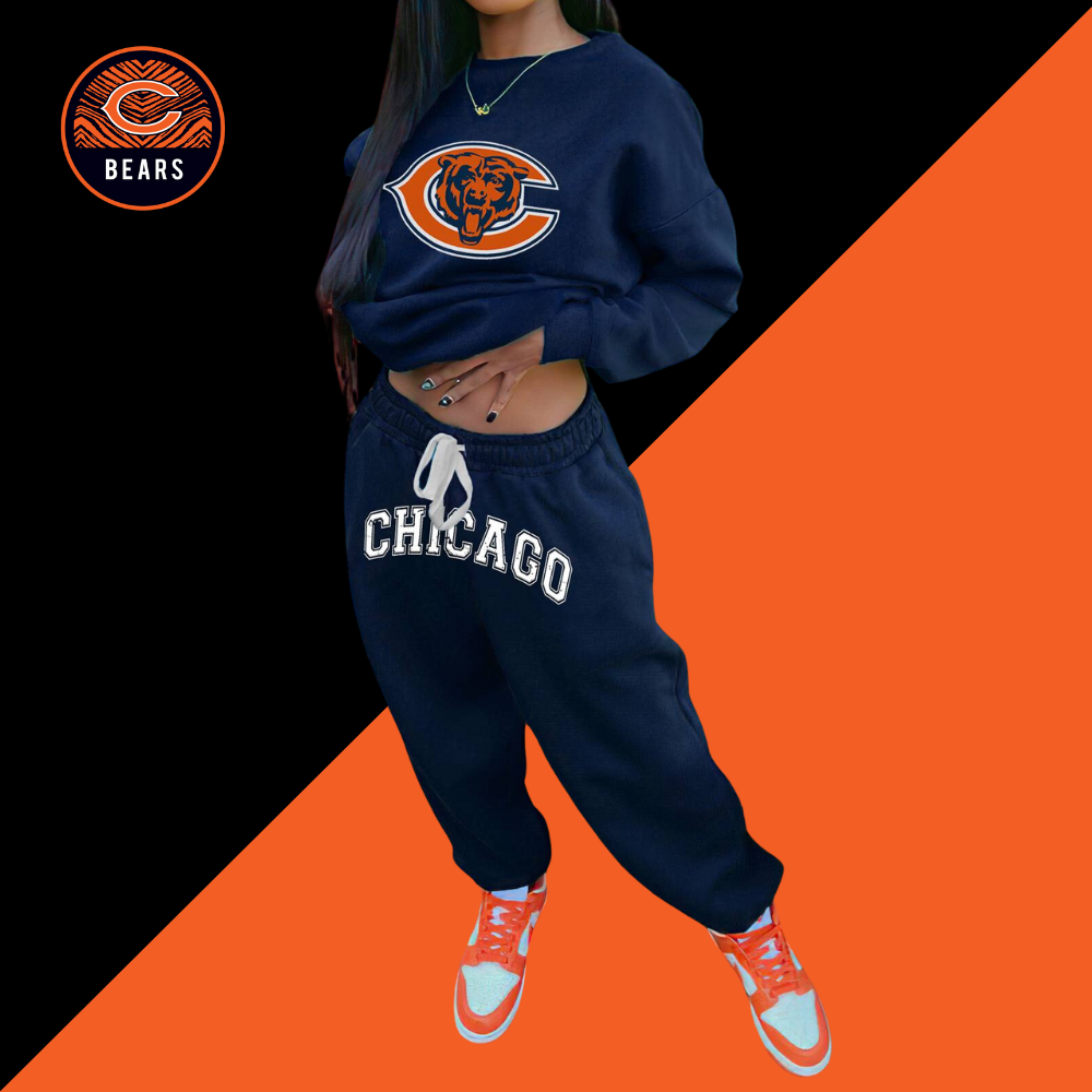 Chicago Bears Sports Sweatshirt Two-Piece Suit-Chicago Bears - fitnfan