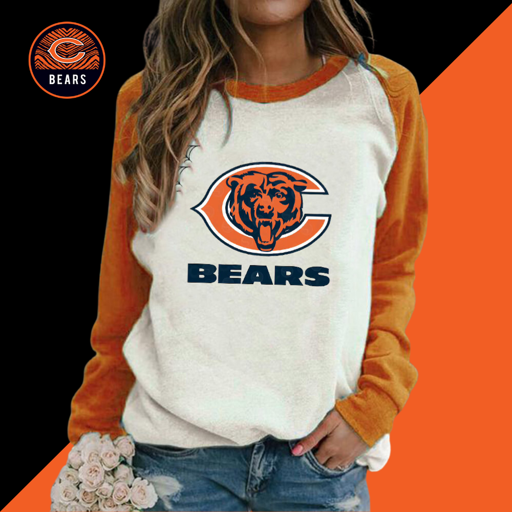 Printed Casual Pullover-Chicago Bears - fitnfan