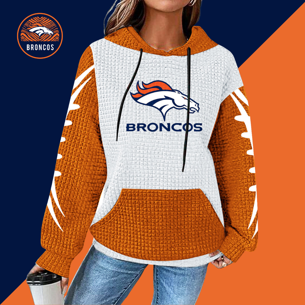 Casual printed Hoodie for men and women-Denver Broncos - fitnfan