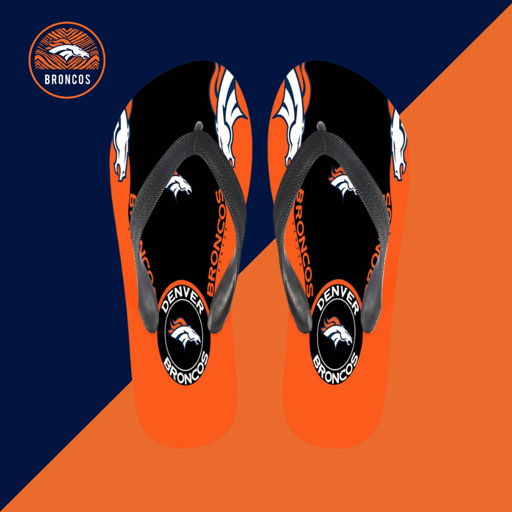 Denver Broncos Flip Flops-Denver Broncos - fitnfan