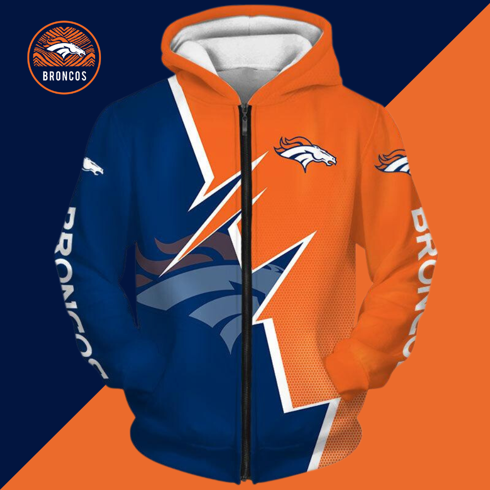 Denver Broncos Limited Edition Zip-Up Hoodie-Denver Broncos - fitnfan