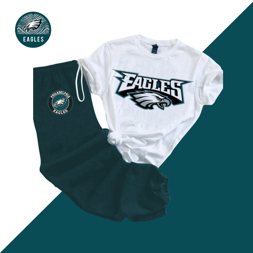 New Fashion Print Pants Two Piece Set-Philadelphia Eagles - fitnfan