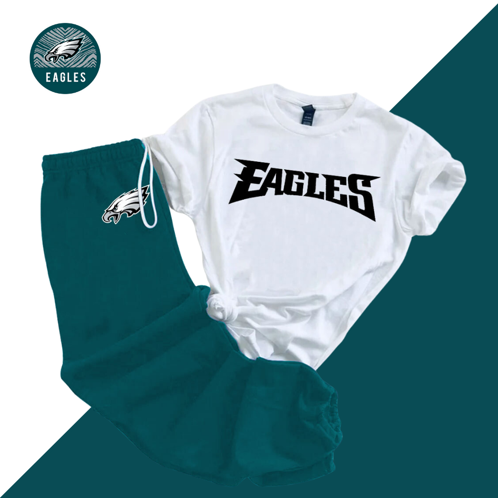 Casual loose fashion printed suit-Philadelphia Eagles - fitnfan