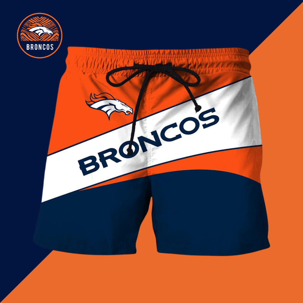 Denver Broncos Summer Beach Shorts-Denver Broncos - fitnfan
