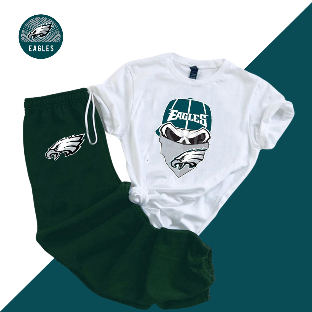Casual loose fashion printed suit-Philadelphia Eagles - fitnfan