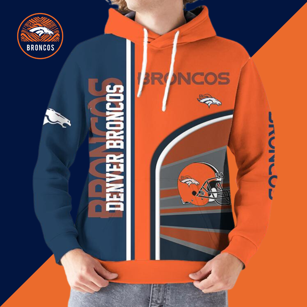 Denver BroncosLimited Edition 3D Printed Pocket Hoodie-Denver Broncos - fitnfan