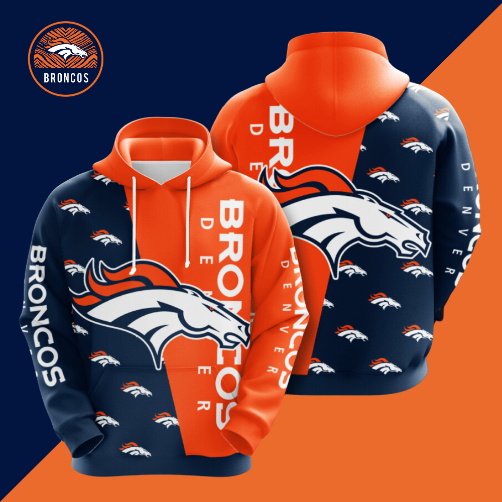 Denver Broncos 3D Printed Hooded Pocket Pullover Hoodie-Denver Broncos - fitnfan