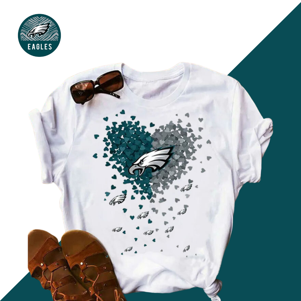 Print round neck unisex T-shirt-Philadelphia Eagles - fitnfan