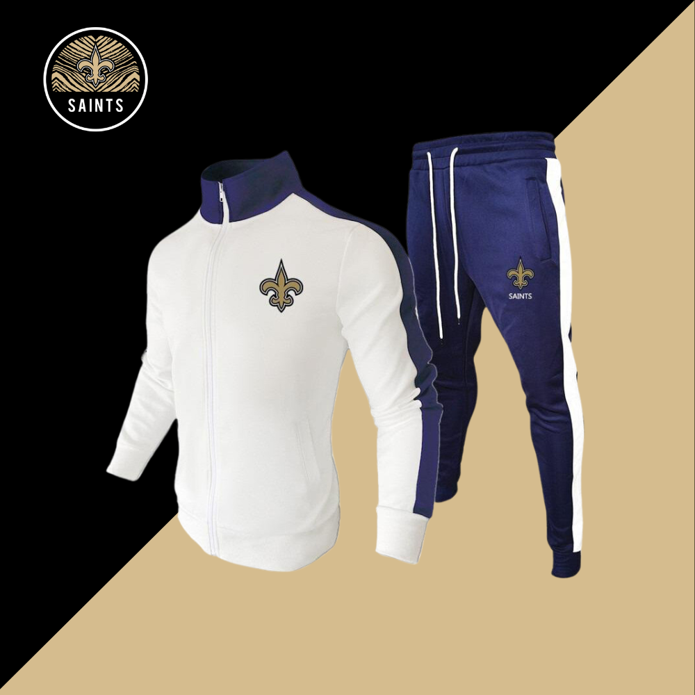 New printed long sleeve sports suit-New Orleans Saints - fitnfan