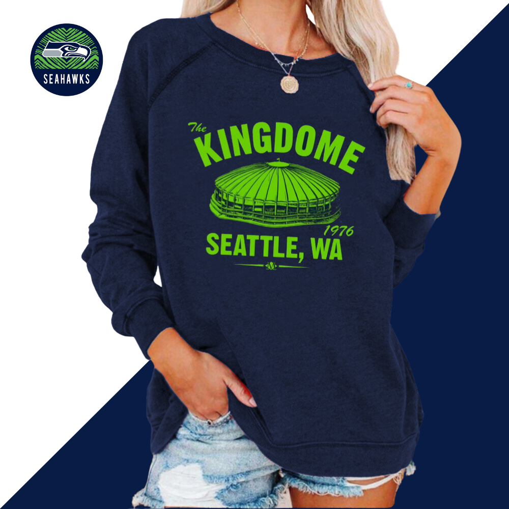 fashion loose Casual sports printed Pullover-Seattle Seahawks - fitnfan