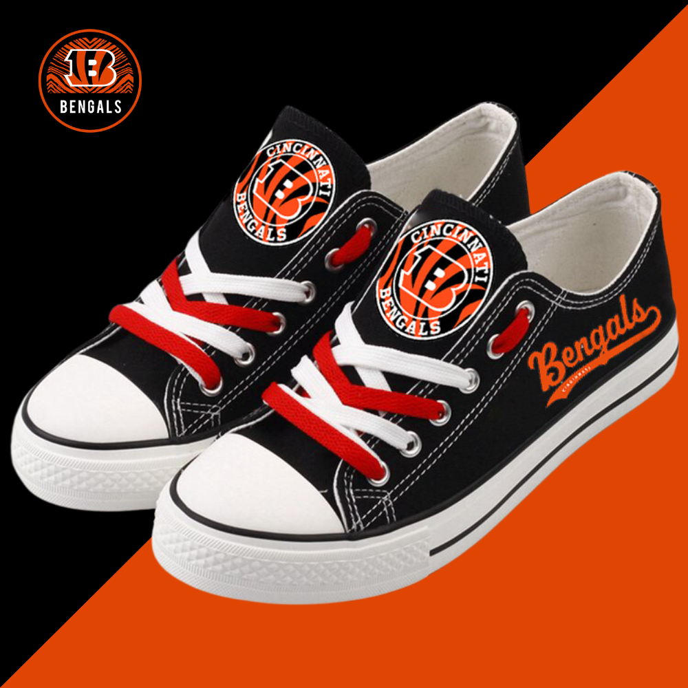 Casual printing couple's canvas shoes-Cincinnati Bengals - fitnfan