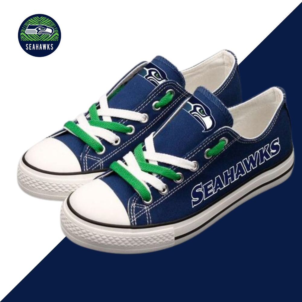 Casual printed low-top canvas shoes unisex-Seattle Seahawks - fitnfan