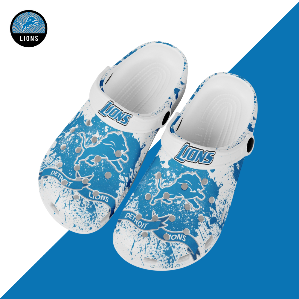 Crocs/Beach Shoes-Detroit Lions - fitnfan