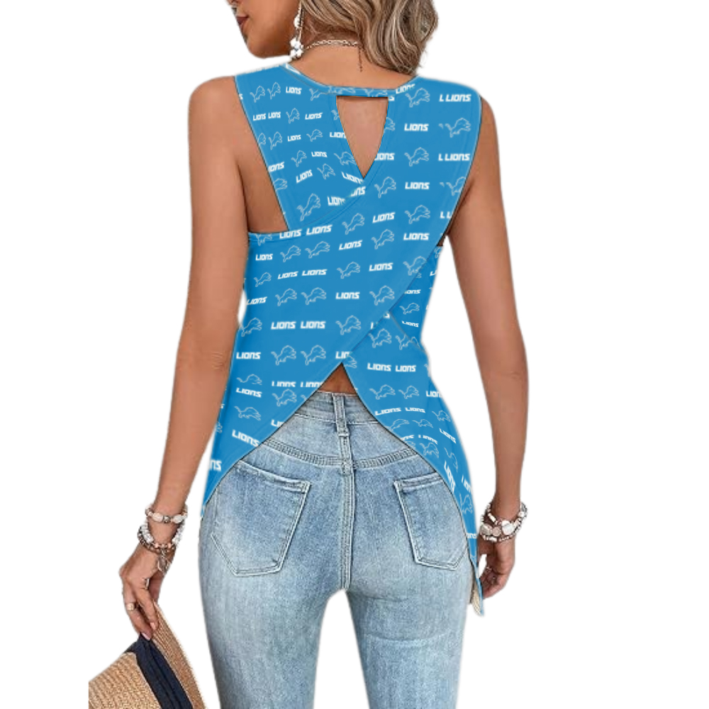 Cut Out Wrap Back Tank Top - fitnfan