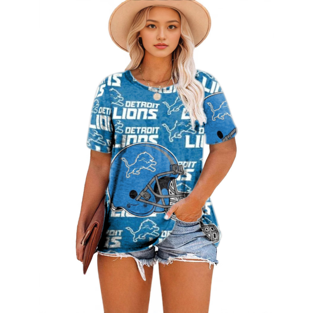 Printed casual crew neck pullover T-shirt for women - fitnfan