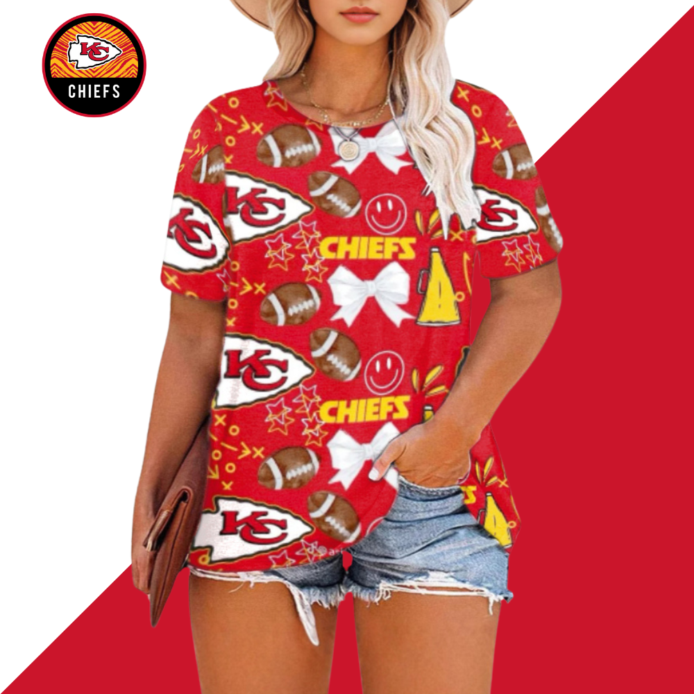 Printed casual crew neck pullover T-shirt for women - fitnfan