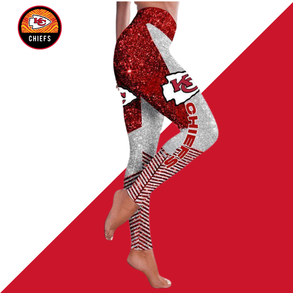 Kansas City ChiefsHigh Waist Push Up Printed Leggings - fitnfan