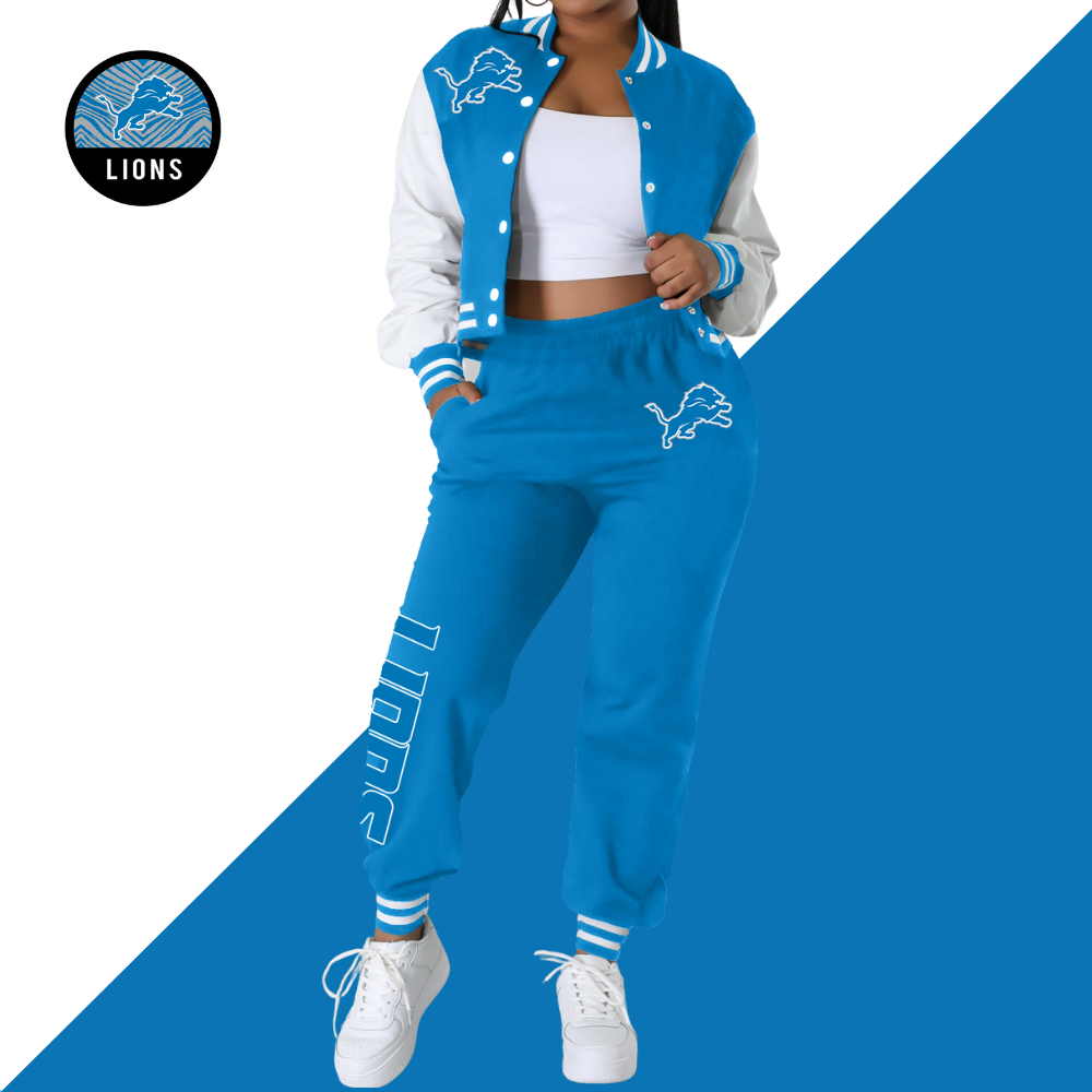 Detroit Lions 2pcs Casual Set - fitnfan