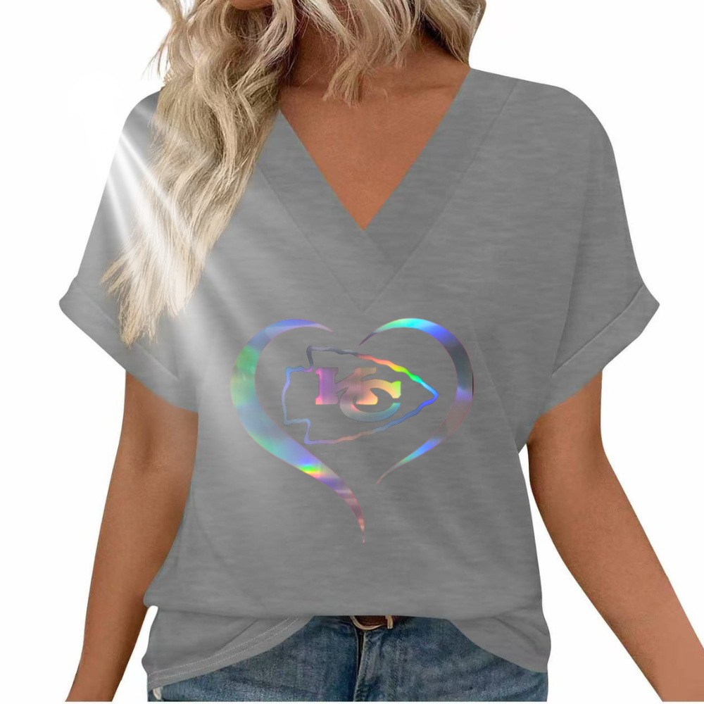 Reflective laser print short sleeve - fitnfan