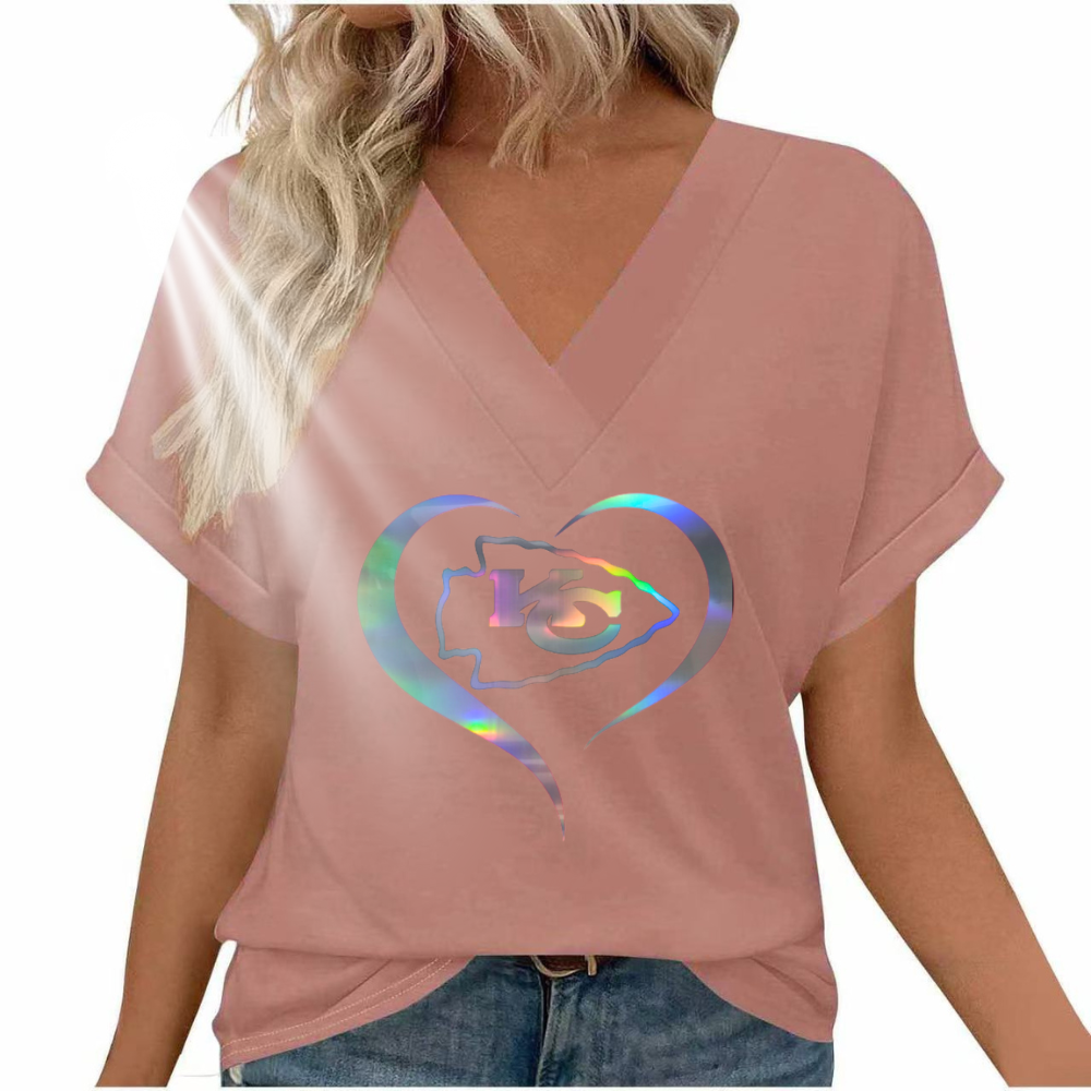 Reflective laser print short sleeve - fitnfan