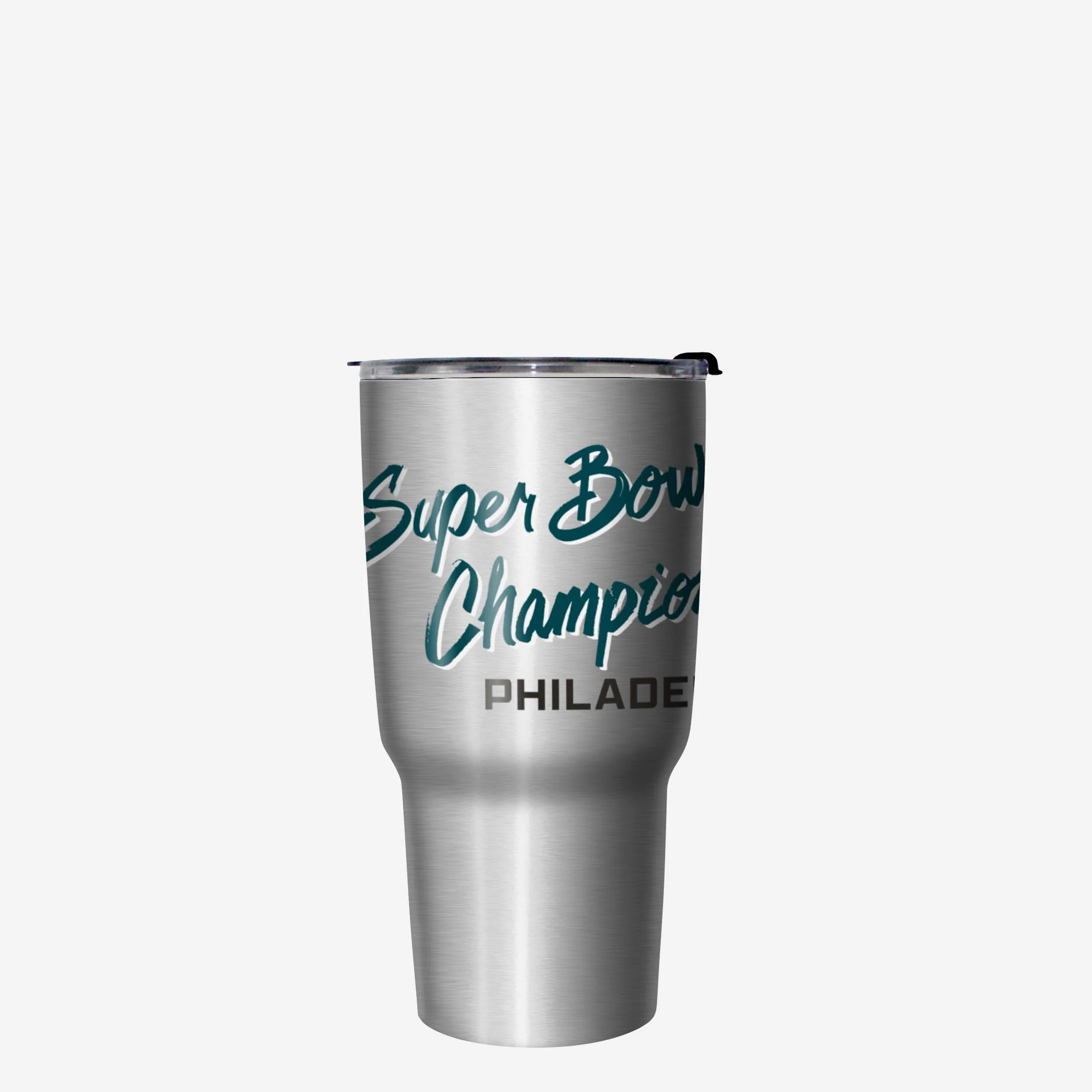 Philadelphia Eagles Super Bowl LIX Champions Silver 27 oz Stainless Steel Tumbler - fitnfan