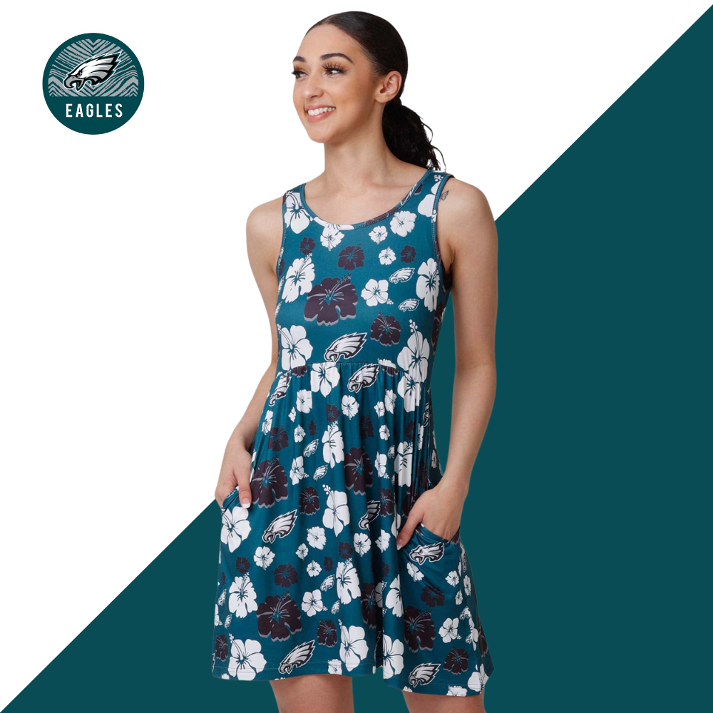 Philadelphia Eagles Womens Fan Favorite Floral Sundress - fitnfan