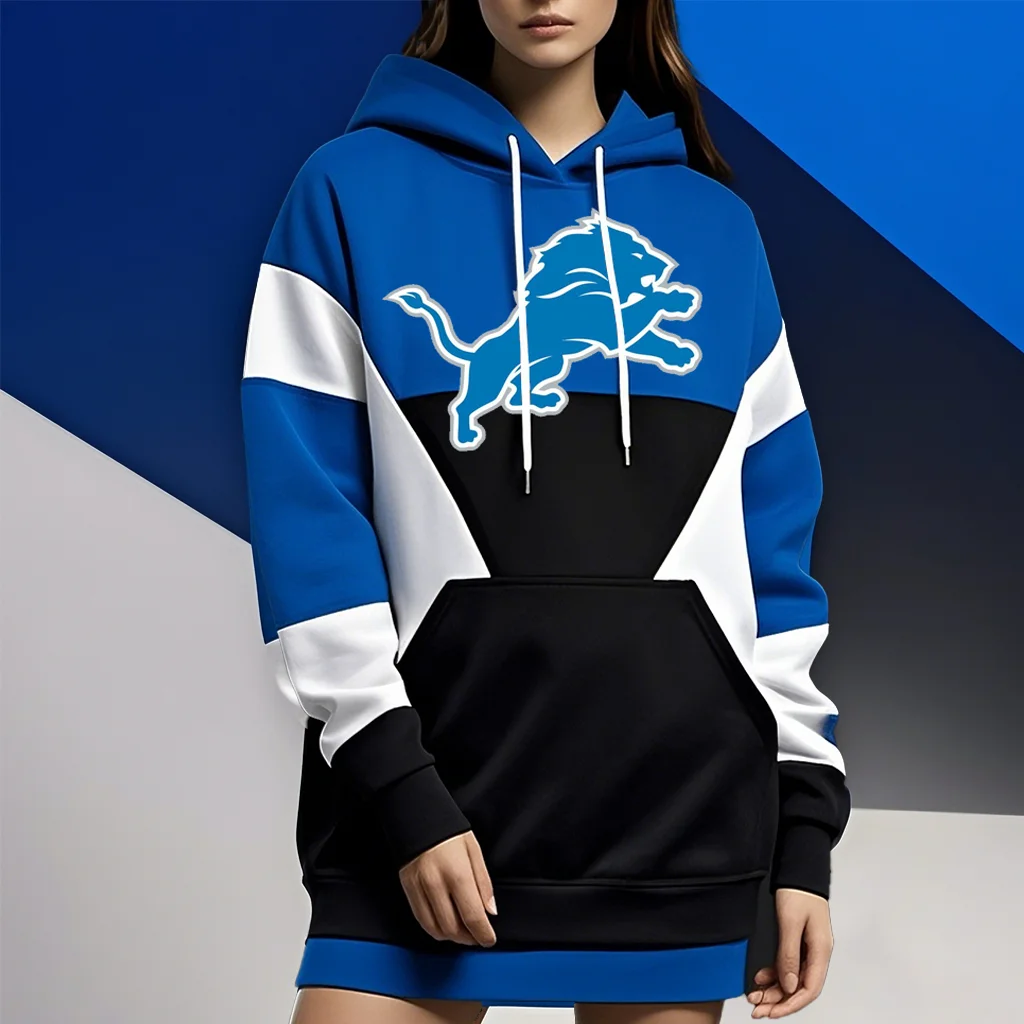 Detroit Lions Women's Hoodie Dress - fitnfan