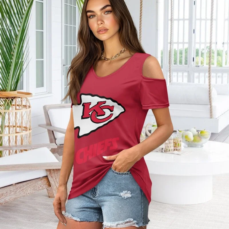 Off-the-shoulder short-sleeved - fitnfan