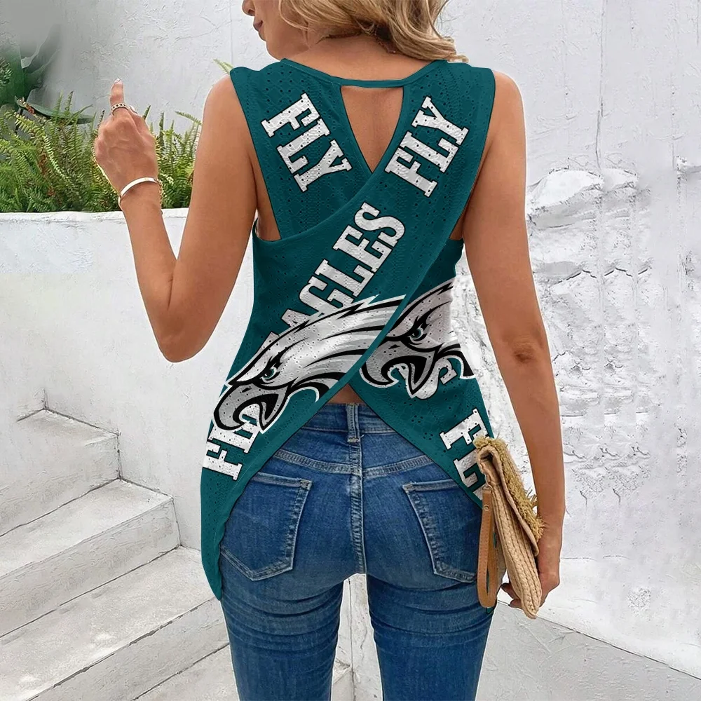 Cut Out Wrap Cross Wrap Back Asymmetrical Hem Tank Top - fitnfan