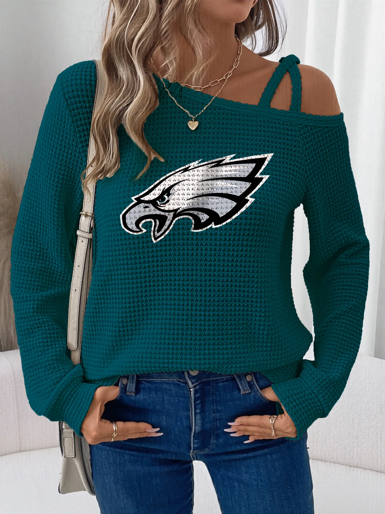 Asymmetric Off-Shoulder Women's Sweatshirt - fitnfan