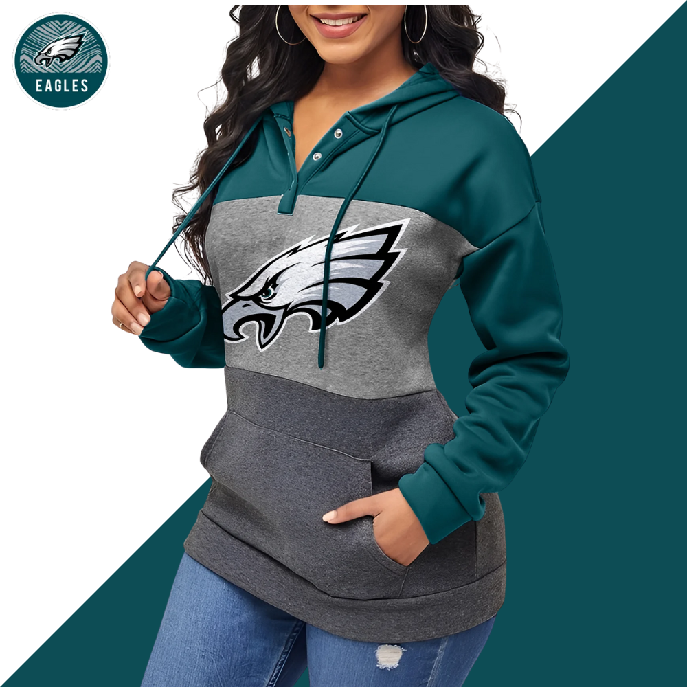 Women's Colorblock Drawstring Hoodie - fitnfan