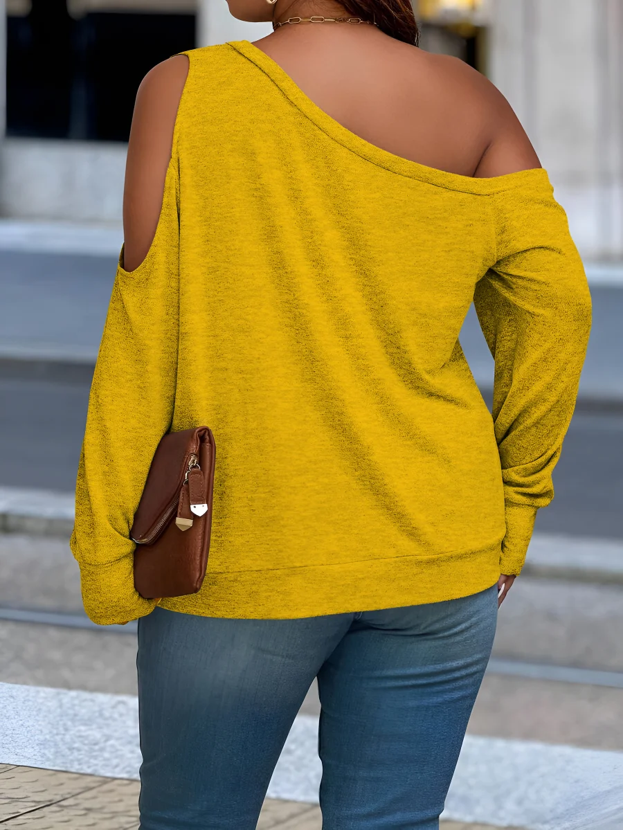 Asymmetric Off-Shoulder Women's Sweatshirt-Pittsburgh Steelers - fitnfan