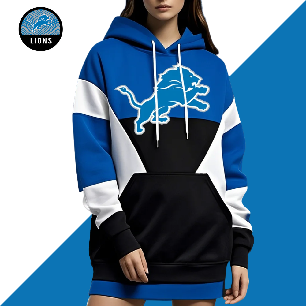 Detroit Lions Women's Hoodie Dress - fitnfan