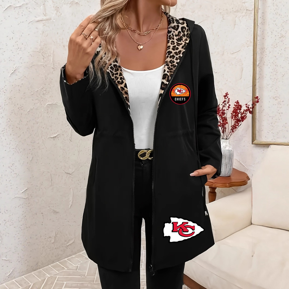 Women's Long Sleeve Hooded Double-Sided Pocket - fitnfan