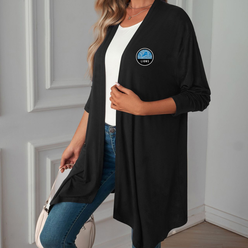 Casual Cardigan Women’s Jacket-Detroit Lions - fitnfan