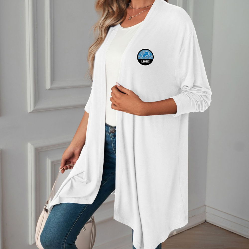 Casual Cardigan Women’s Jacket-Detroit Lions - fitnfan