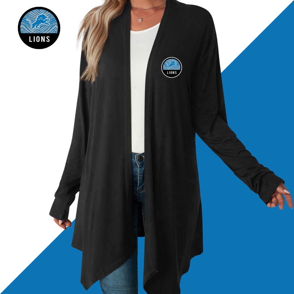 Casual Cardigan Women’s Jacket-Detroit Lions - fitnfan