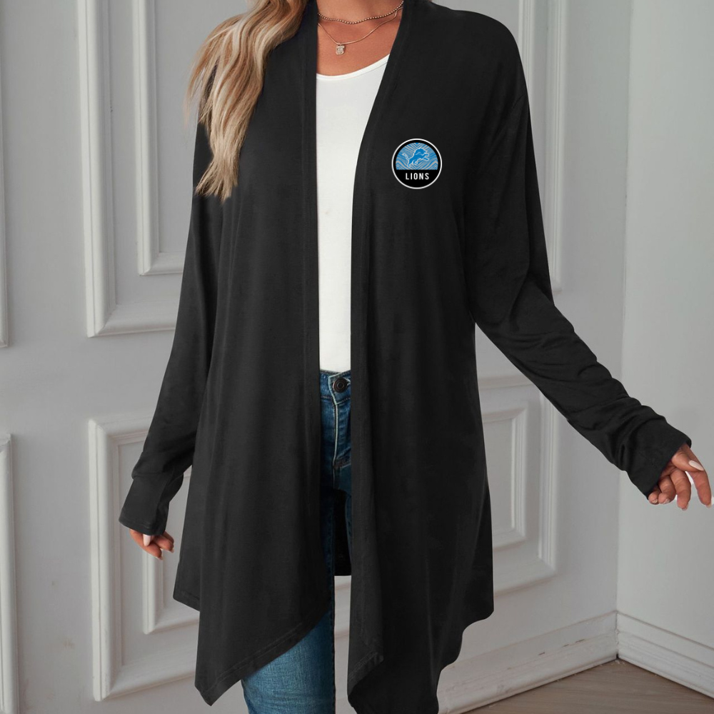 Casual Cardigan Women’s Jacket-Detroit Lions - fitnfan