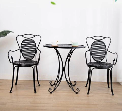 Black Color Outdoor Table And Chair