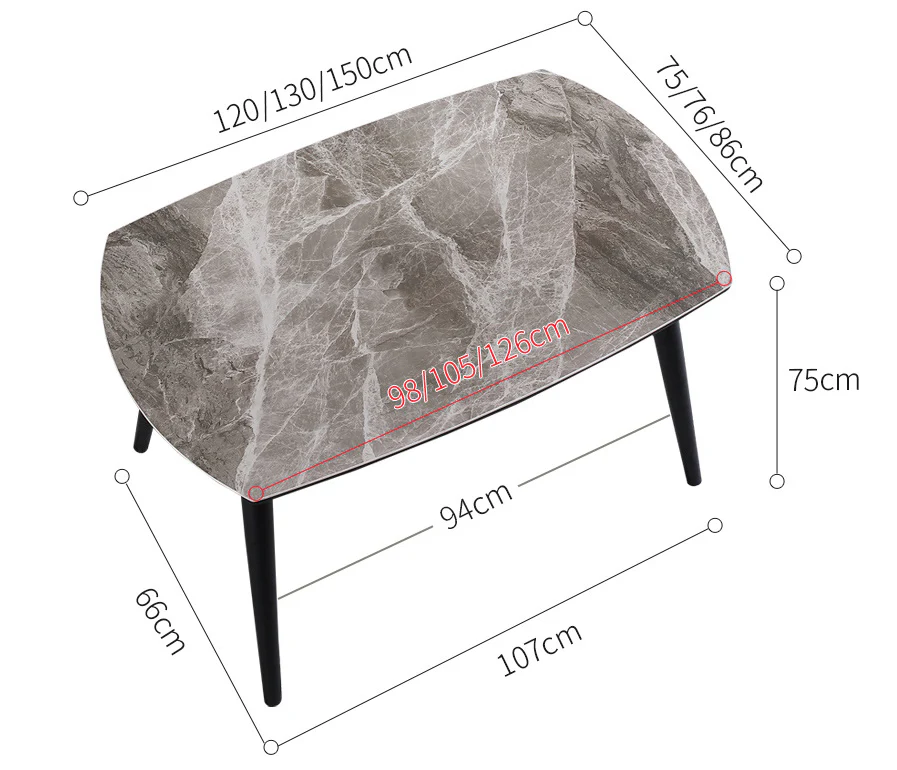 Mavi Solid Slab Dining Table