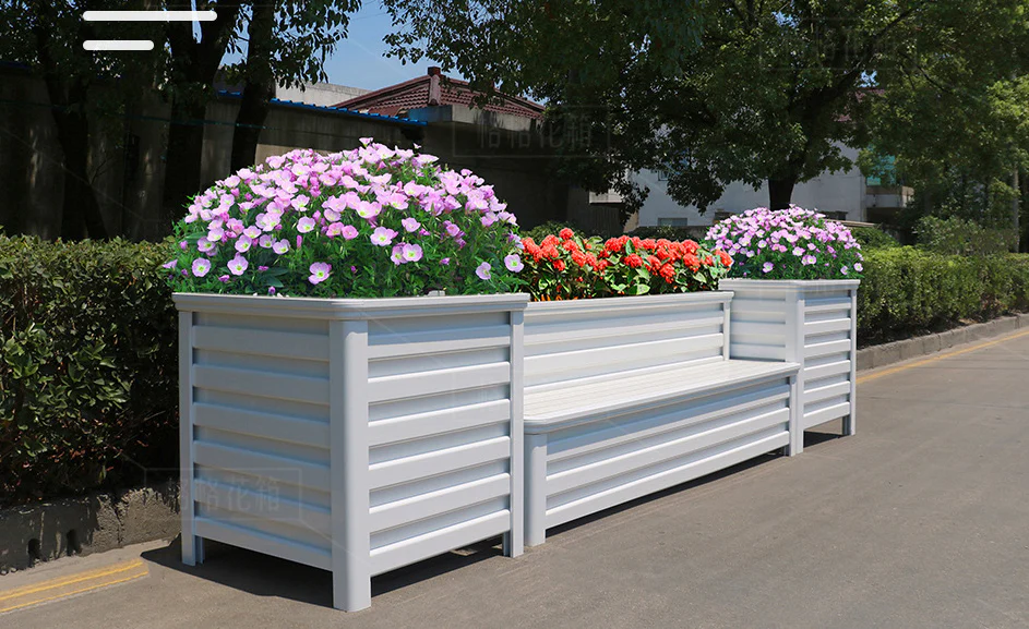 Hugh Aluminium Bench Planter