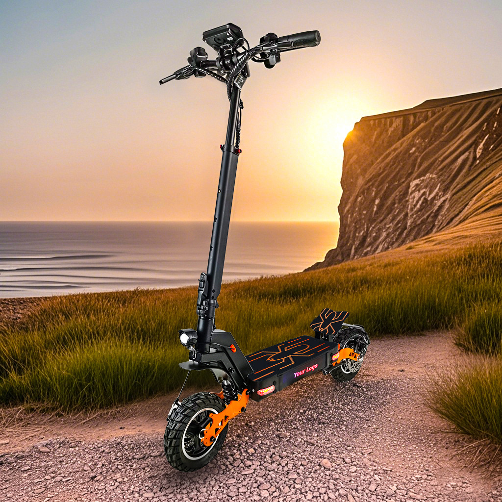 48V High Power Folding Electric Scooter with Double Shock Absorption Off-Road Electric Scooter for Adults Long Endurance