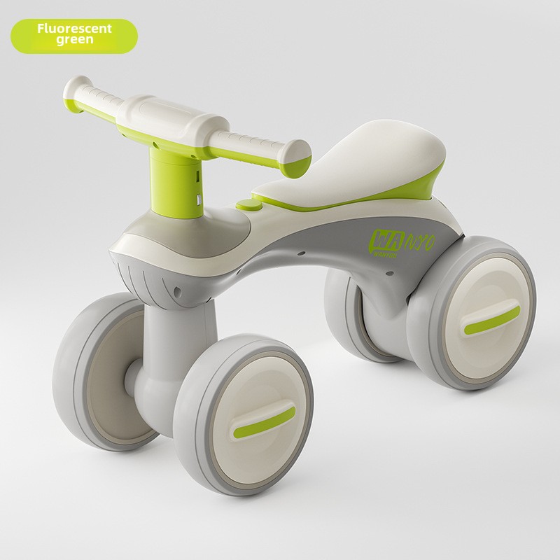 Children's Scooter 1 to 3 Years Old Baby Portable No Pedal Balance Anti-Rollover Four-Wheel Walker Luge Pill Friends